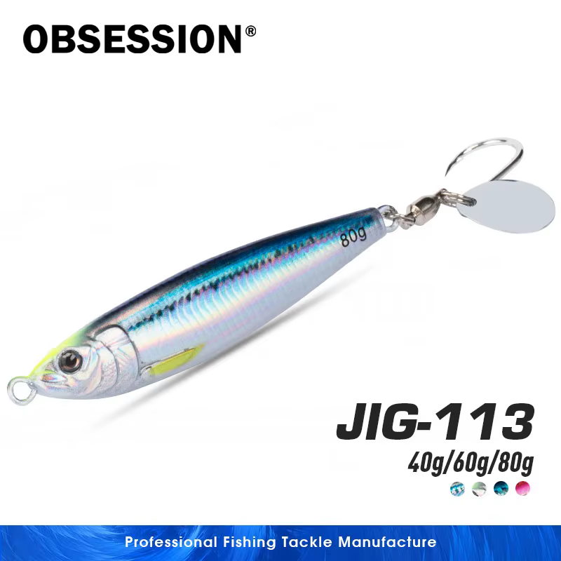 Obsession J113 Jig de metal para agua salada – Spinner Jigbait