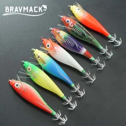 Jigs de Camarón Luminosos Bravmack para Pesca de Calamar