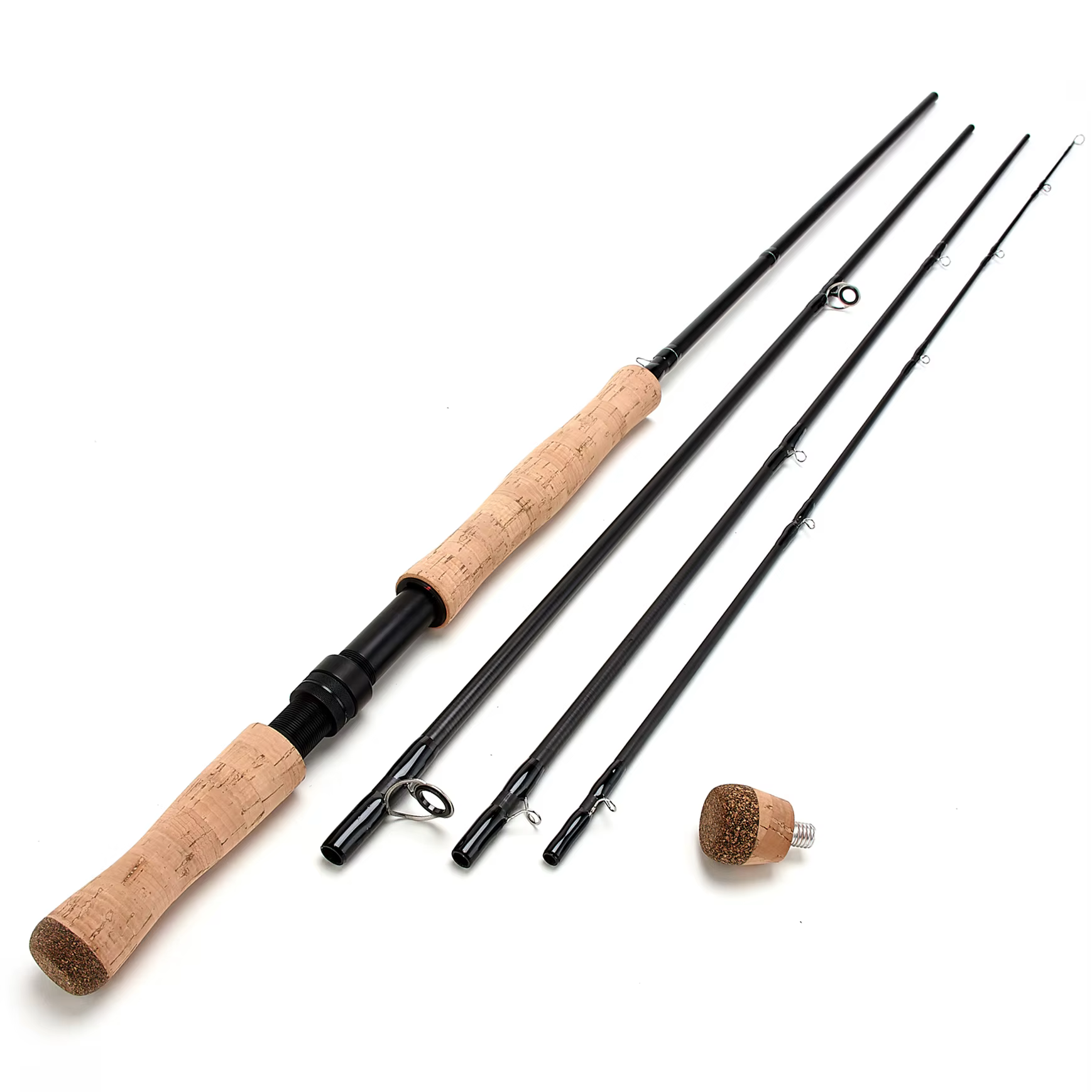Caña de pesca con mosca fibra de carbono 10'9 7/8WT 4 secciones - imagen 2