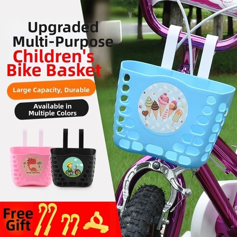 Cesta infantil multicolor con dibujos y hebillas para bicicleta - imagen 4