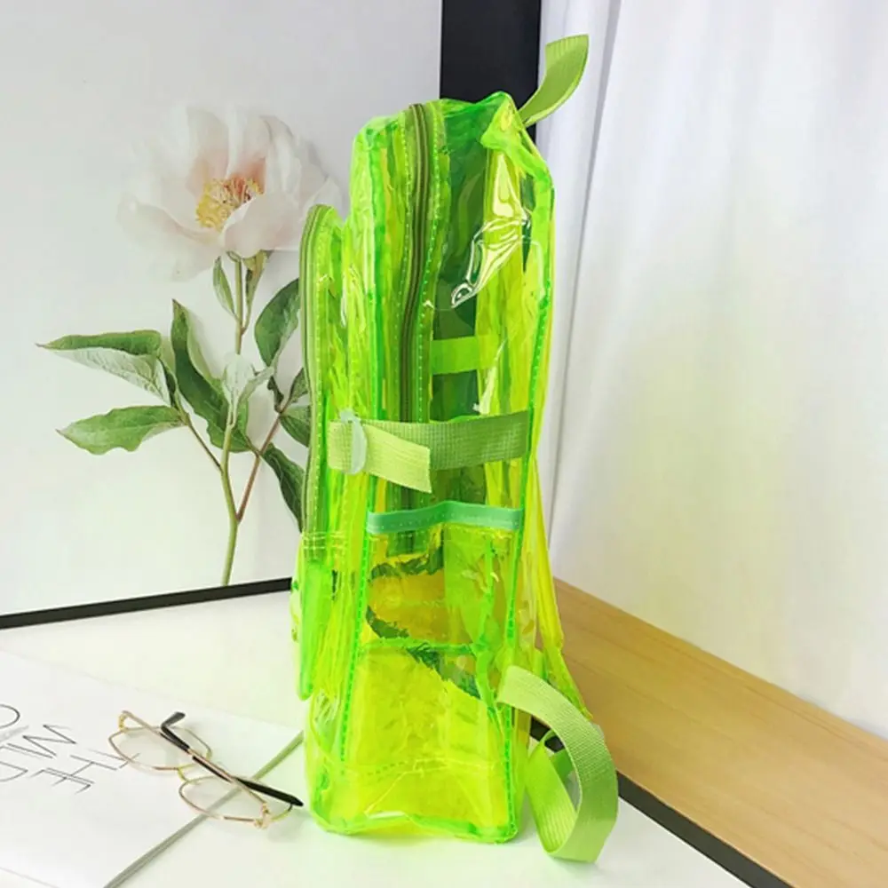 Mochila PVC transparente caramelo para mujer, escolar y resistente - imagen 3