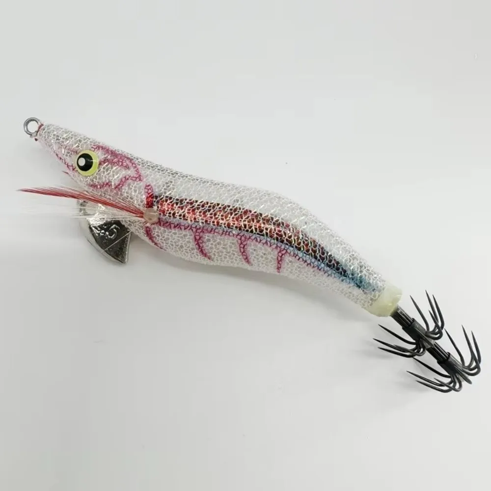 Señuelo jig con camarón de madera, recubrimiento UV y anzuelo - imagen 3