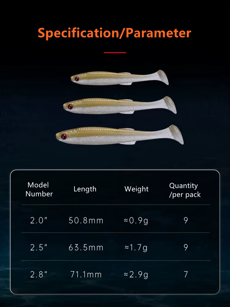 FISHANT Fat Fish T-Tail – Señuelos de silicona para pesca marina - imagen 2