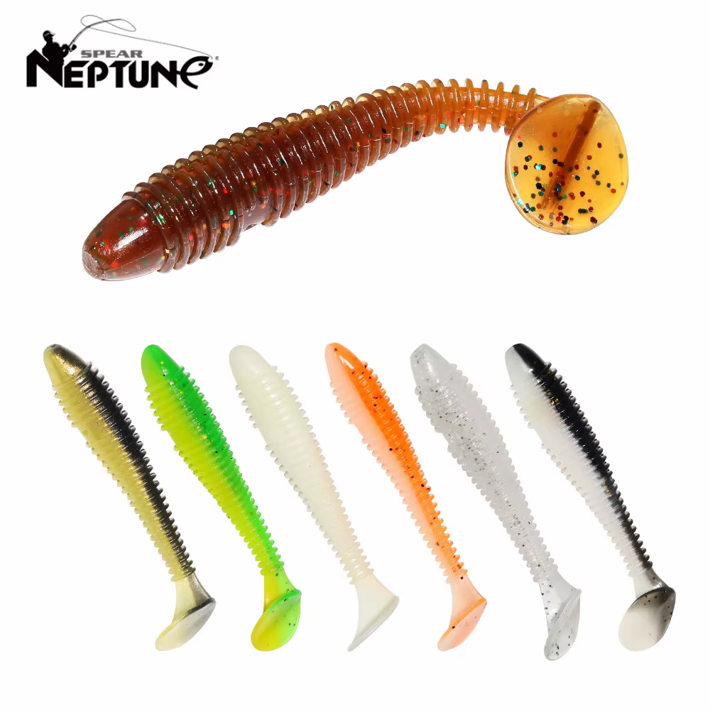Jig Head señuelos blandos lubina carpa – Silicona Wobblers invierno - imagen 2