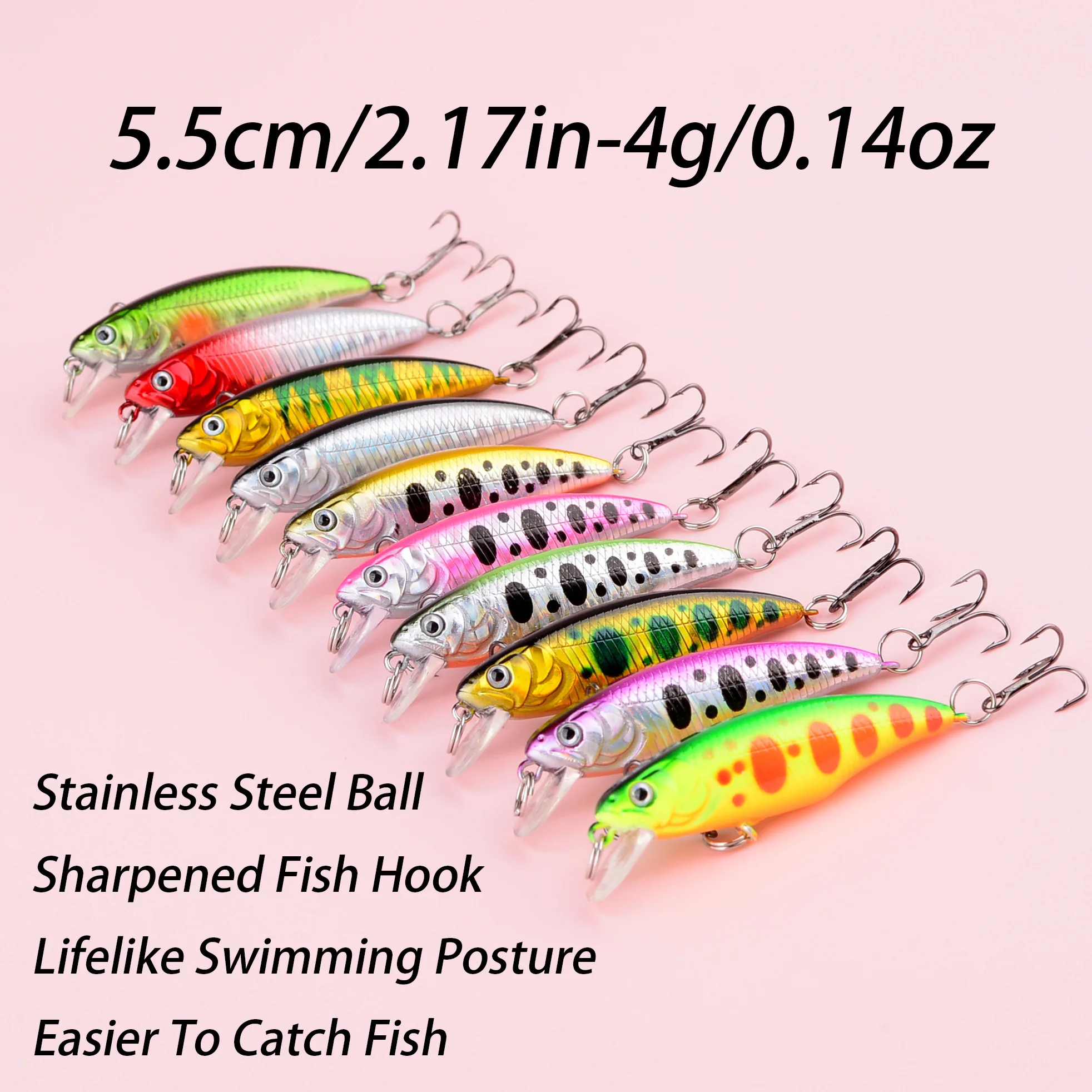 Señuelo Minnow Crankbait Jerkbait Wobbler para lubina y lucio - imagen 5