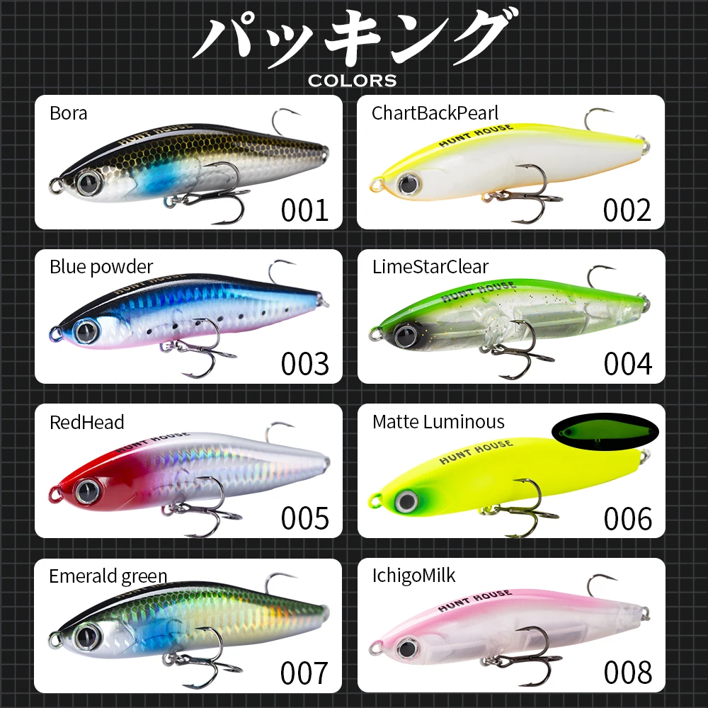 Hunthouse Wobbler Stickbait para lucio: se hunde en agua salada - imagen 3