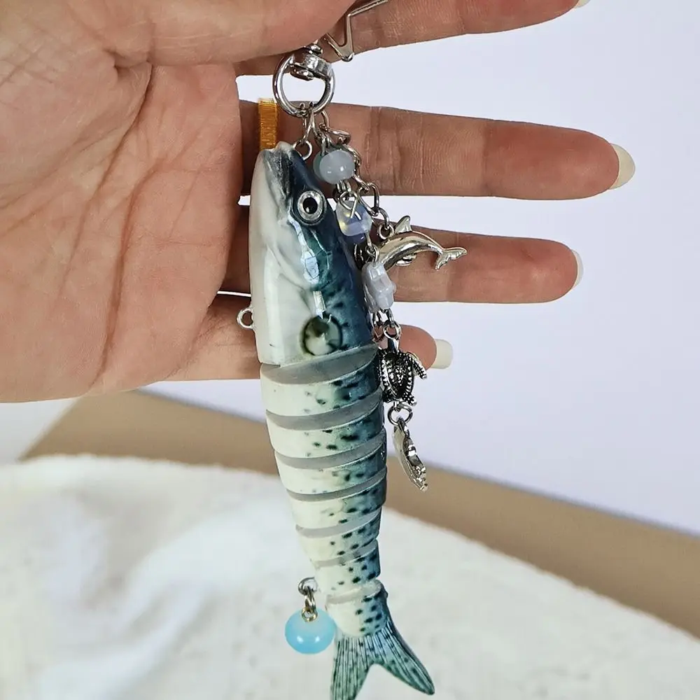 Llavero pez articulado con anzuelo para cebo de pesca - imagen 2