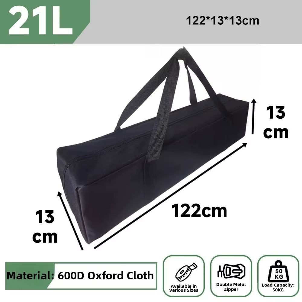 Bolsa de pesca en tela Oxford negra – Almacenaje para exterior y viaje - imagen 2