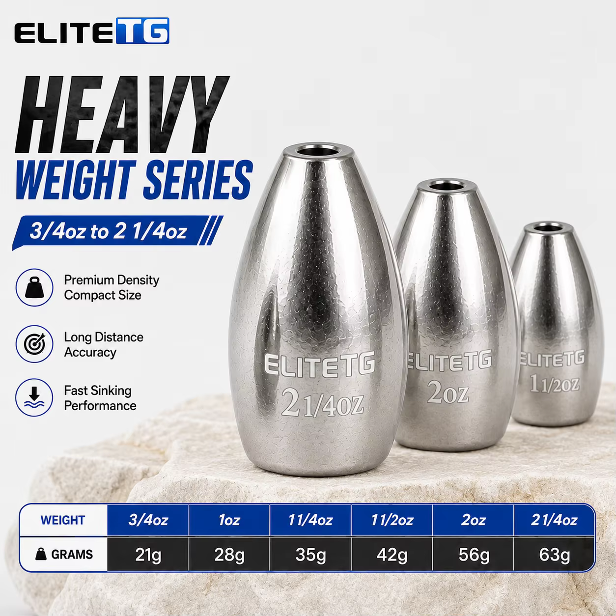 Elite TG Pesas de tungsteno sin pintar para flipping - imagen 5