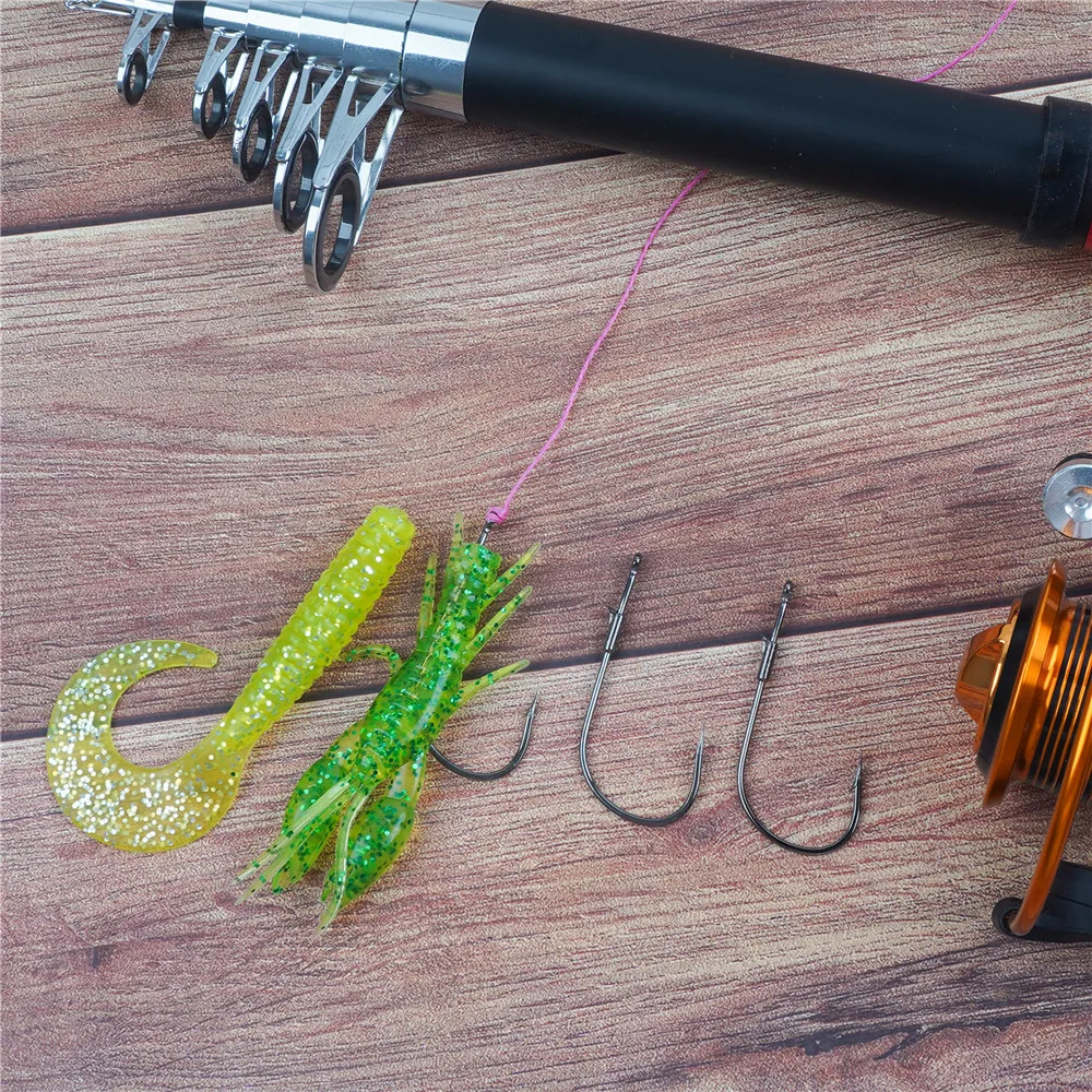 Anzuelos Baitholder Texas Rig reforzados para vinilo trucha y lubina - imagen 4