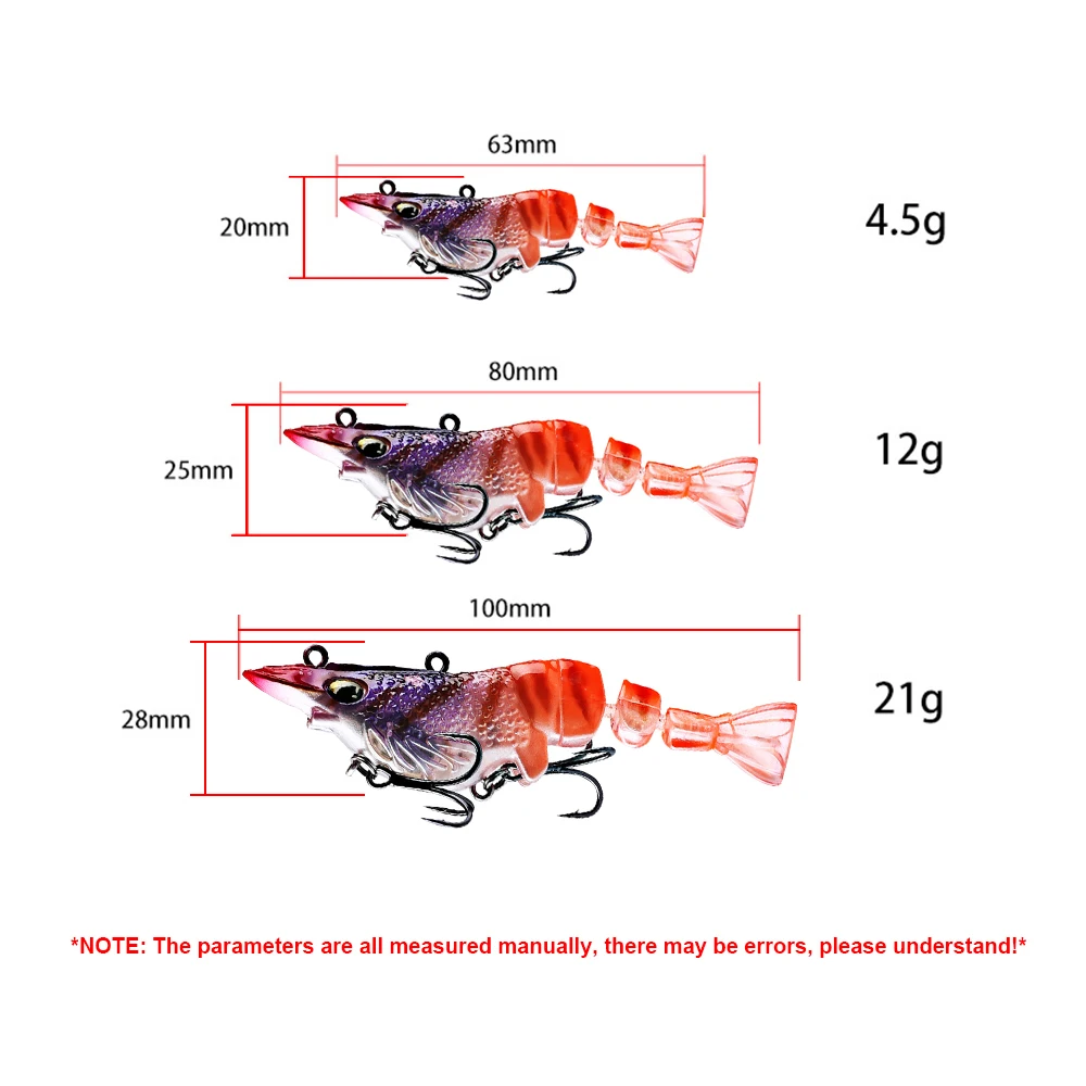 Hércules Wobbler gambas realista se hunde multiarticulado segmentos - imagen 3