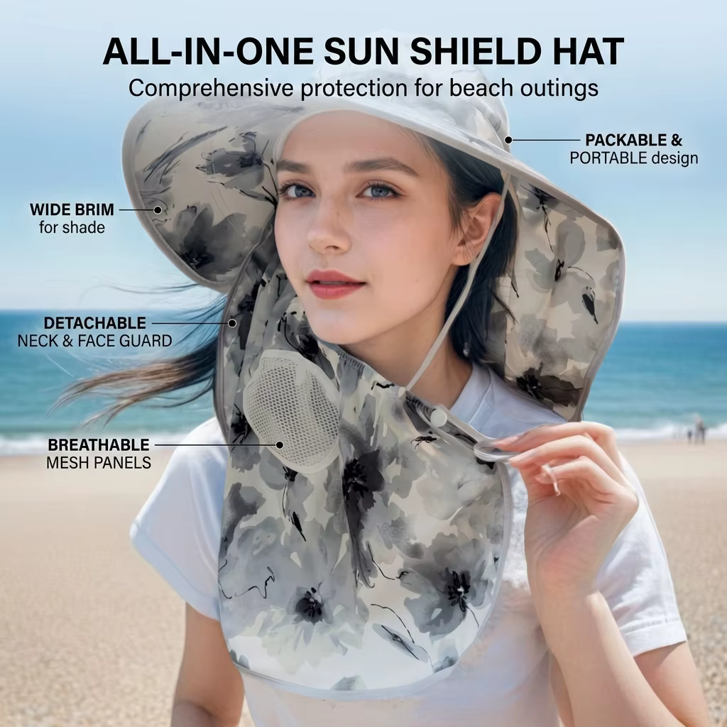 Sombrero de Pesca para Mujer con Ala Ancha y Protección UV - imagen 5