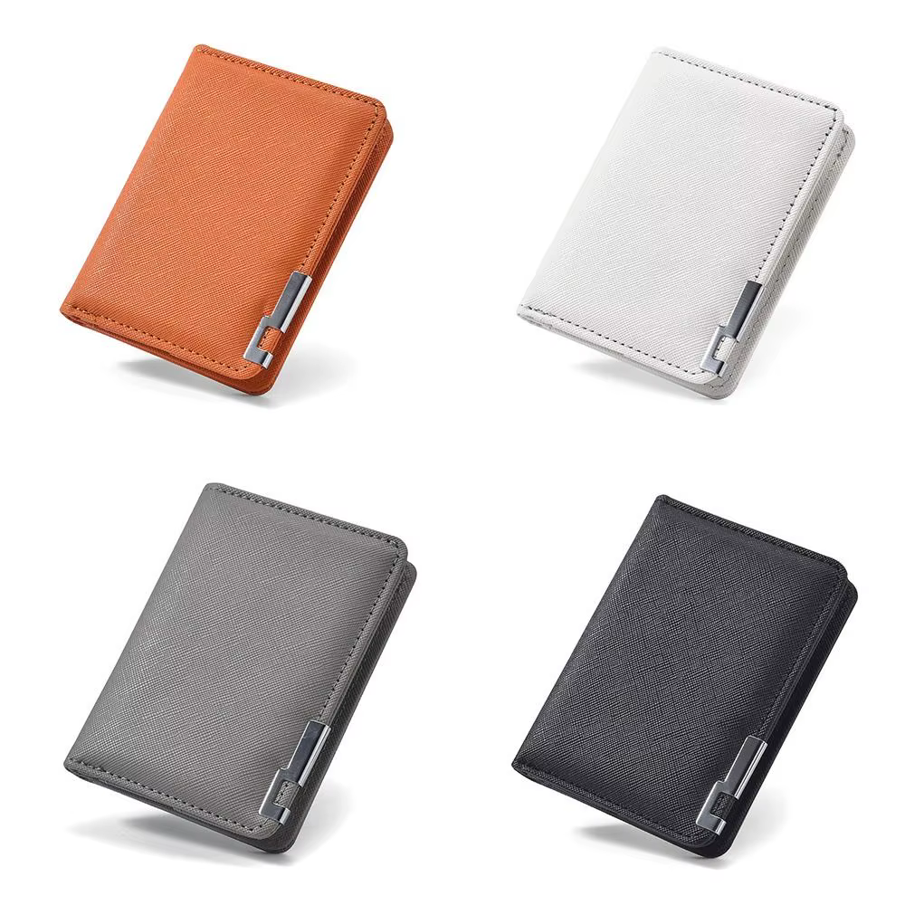 Cartera retro de cuero PU para hombre con clip y tarjetero - imagen 2