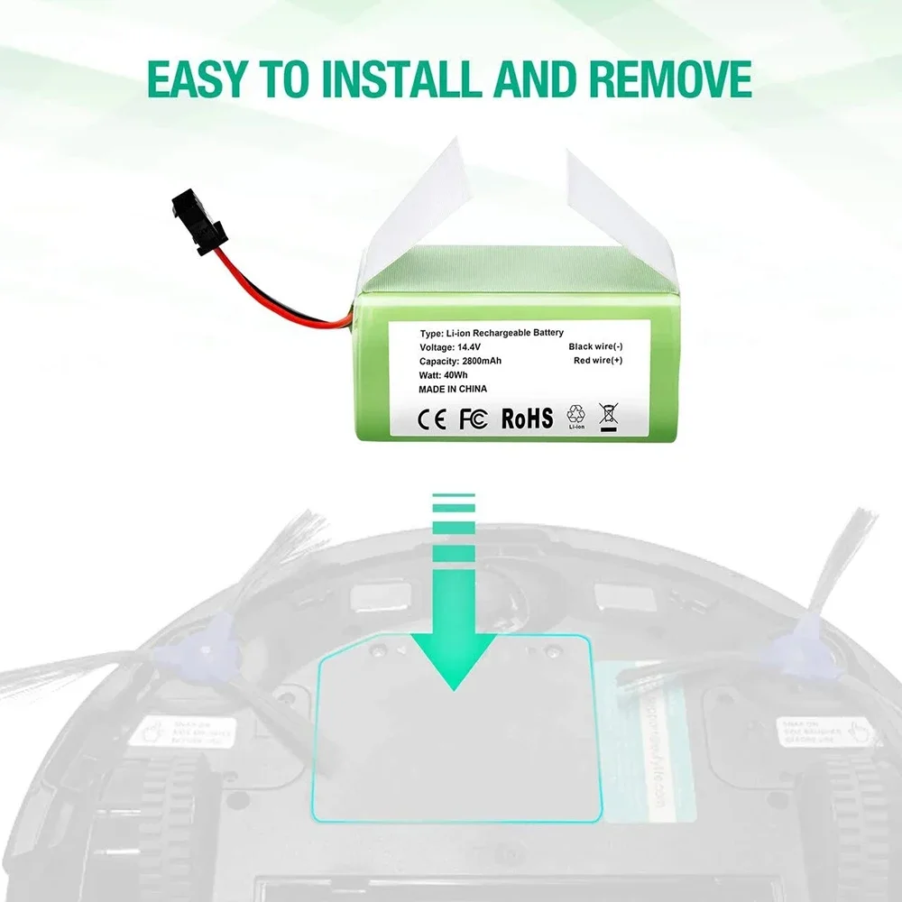 Batería de iones de litio para robot aspirador compatible - imagen 3