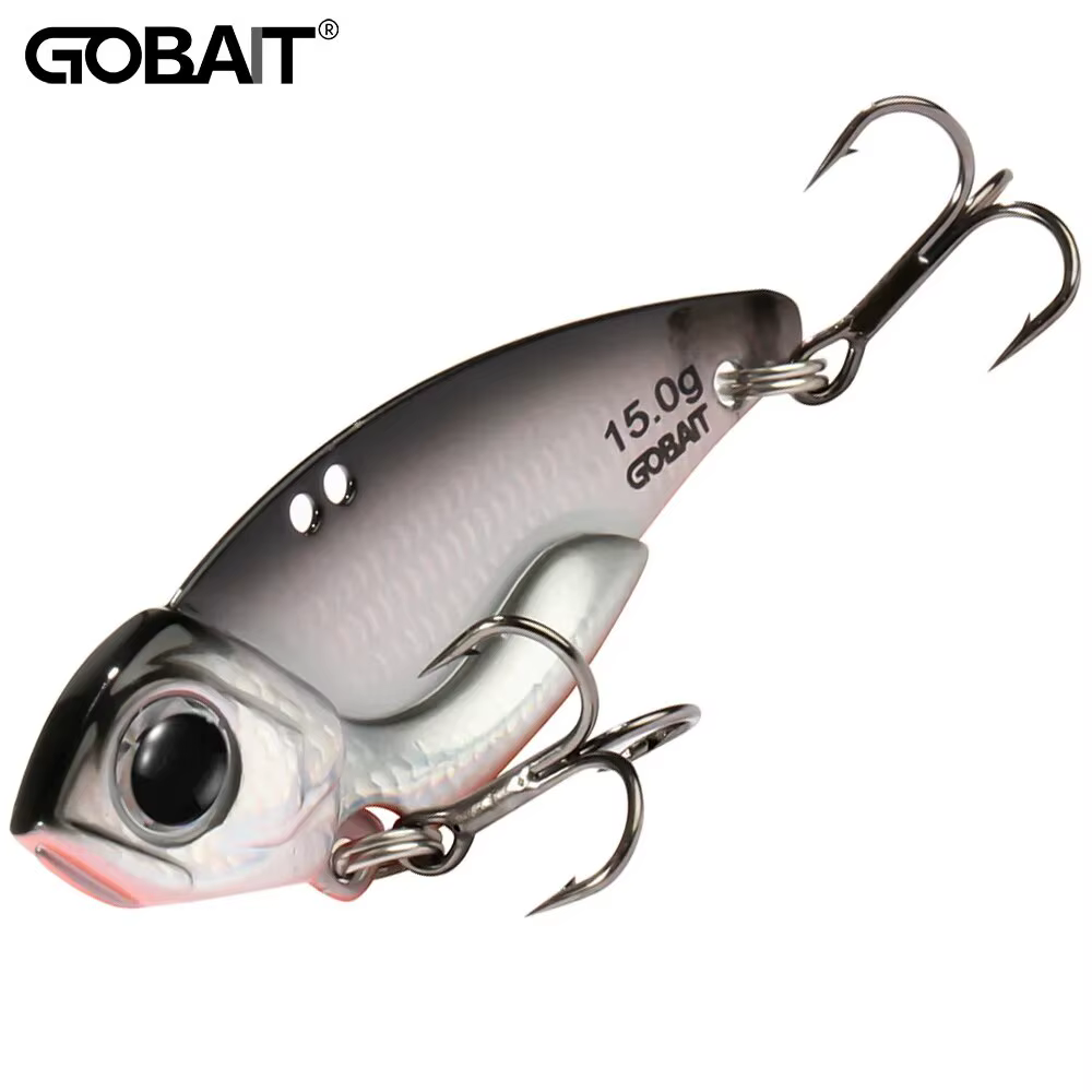 Señuelo VIB de metal para pesca con anzuelos triples - imagen 3