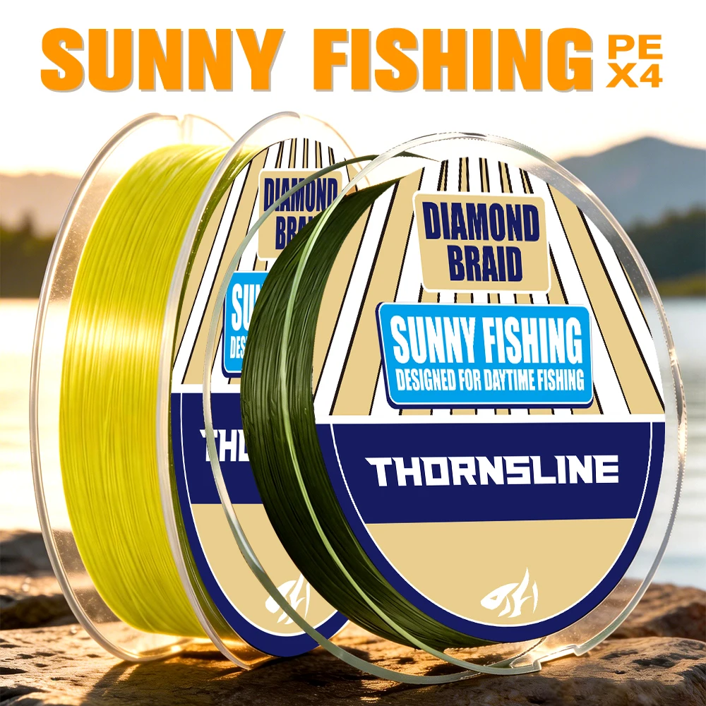 Bobina de línea trenzada Thornsline de 4 hilos y 300m