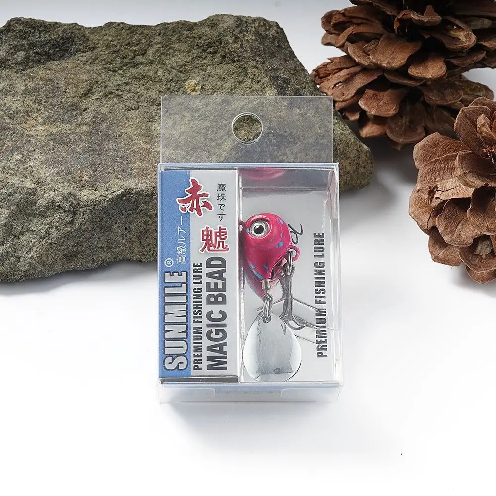 Señuelo de metal VIB con anzuelo triple para pesca invernal de hielo