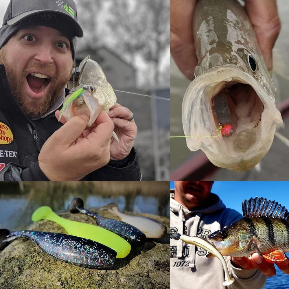 Kit vinilos Swimbait cola T con Jig Head para pesca de carpa - imagen 2