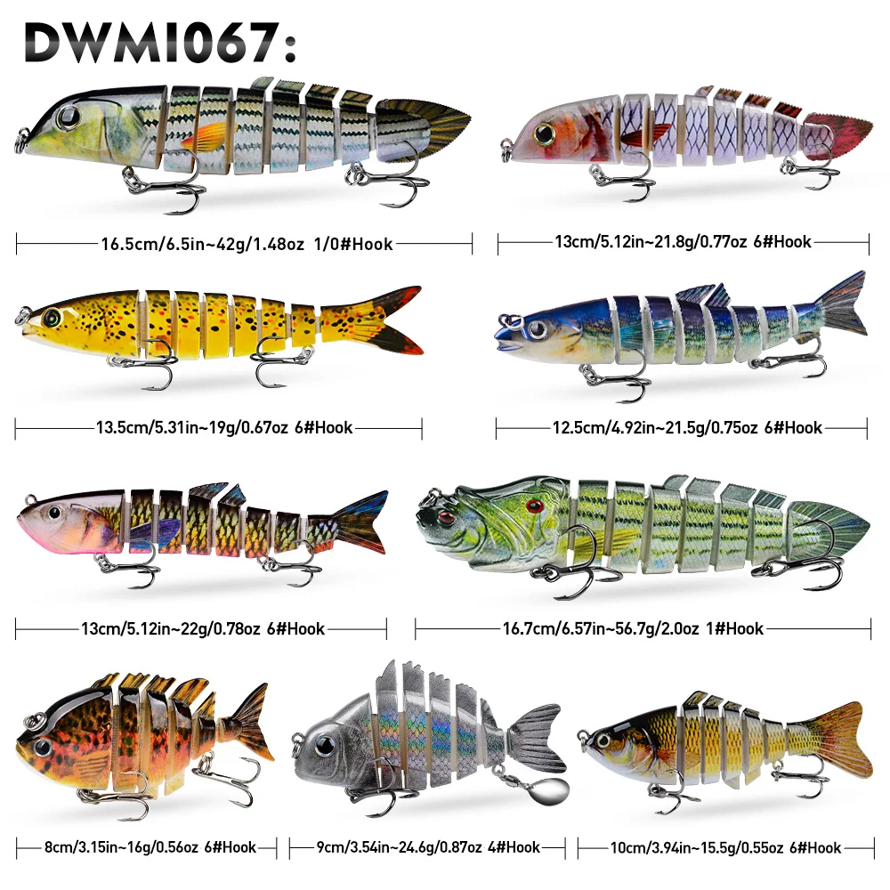 Señuelo multiarticulado para pesca deportiva