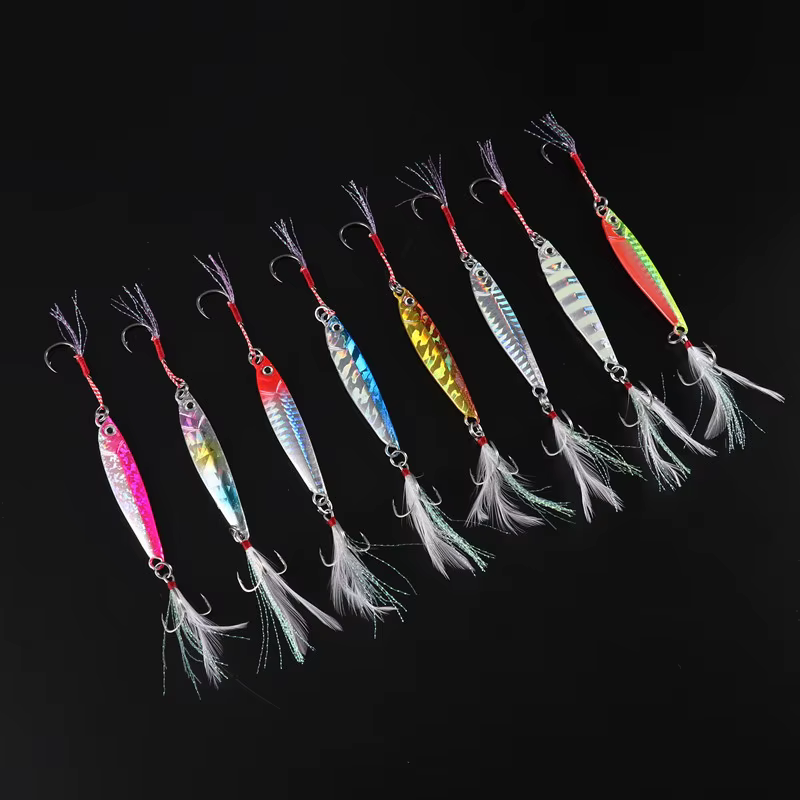 Jig Bait Luminoso Metálico con peso ajustable para lubina y perca