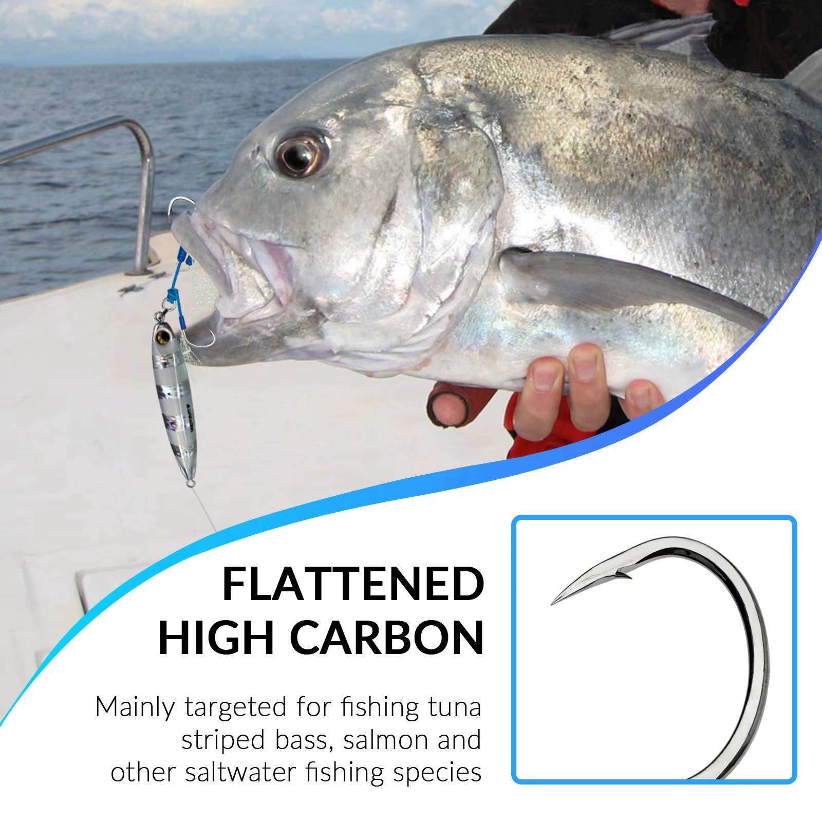 Anzuelos de asistencia THKFISH – Acero carbono con púas para jigging - imagen 3