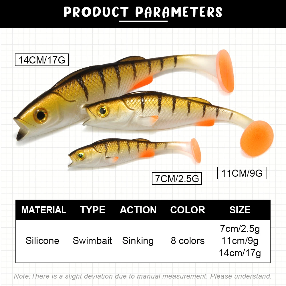 Spinpoler Vigor Shad – Señuelo de vinilo para lucio, bass y zander
