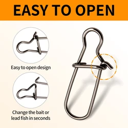 ESFISHING Broches Fastlock de acero – Conectores de seguridad para pesca