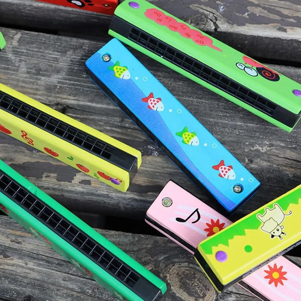 Melódica de madera pintada a color para niños, dibujos animados - imagen 4