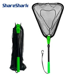Red de aterrizaje plegable triangular ShareShark con mango telescópico