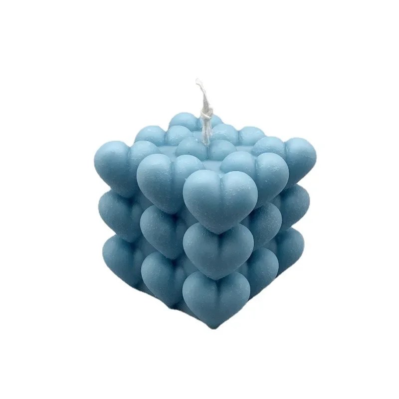 Molde de silicona con forma de corazón creativo para velas y jabón - imagen 4