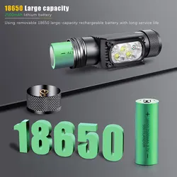 Linterna Frontal LED Camuflaje 5 Luces con Memoria USB-C para Caza