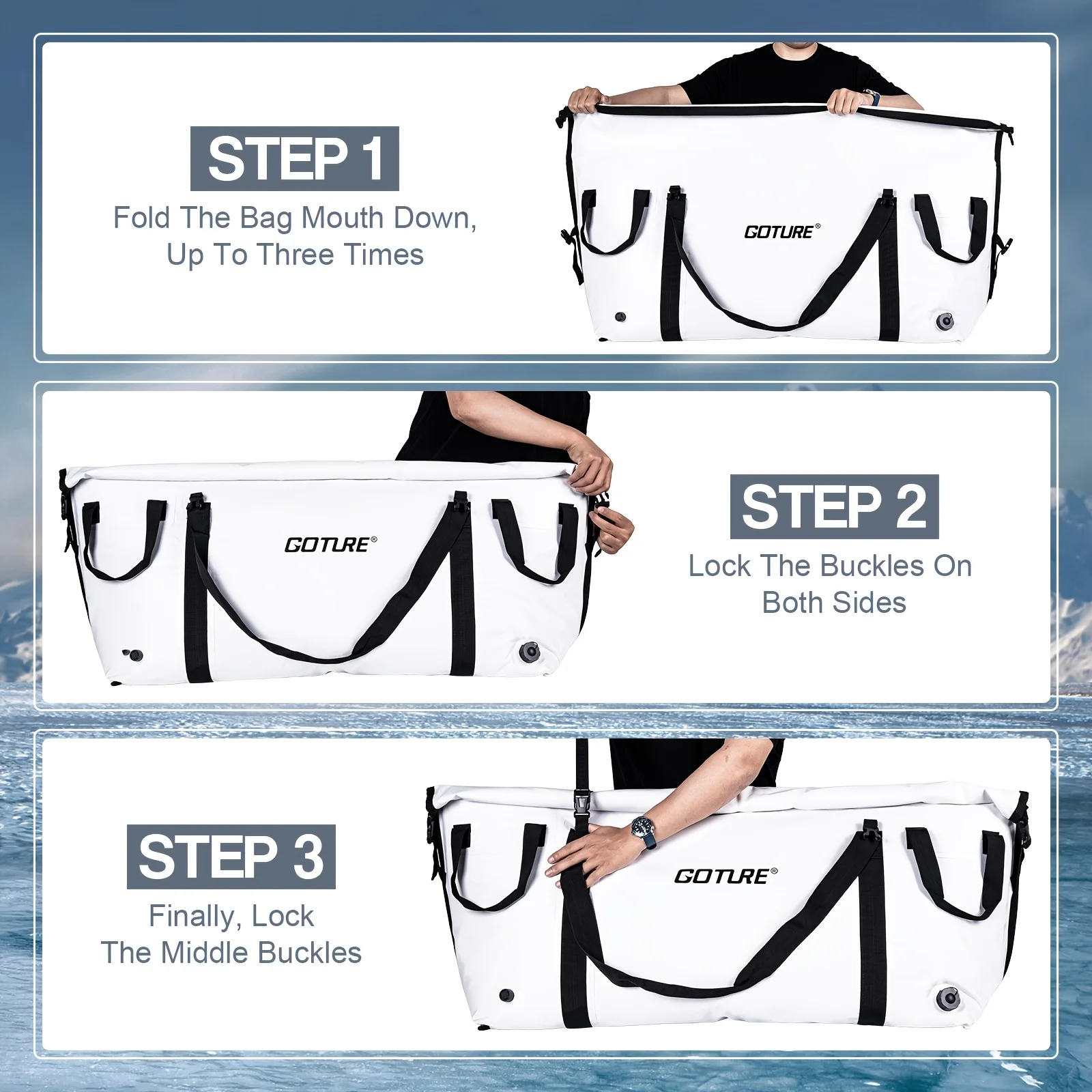 Goture Bolsa de pesca refrigerante portátil con capacidad para hielo - imagen 3