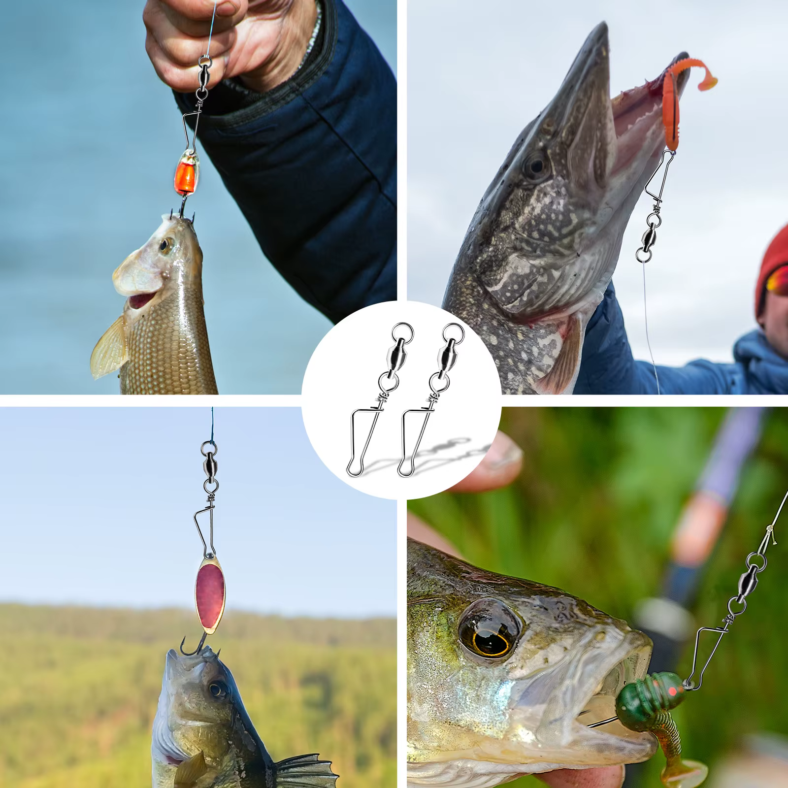 Esmerillones FishTrip con Rodamiento y Conector Hawaii – Acero Inoxidable - imagen 5