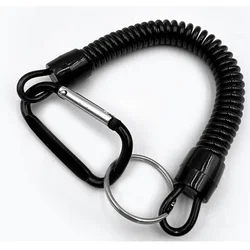 Pinzas para señuelos con cordón elástico y mosquetón de seguridad
