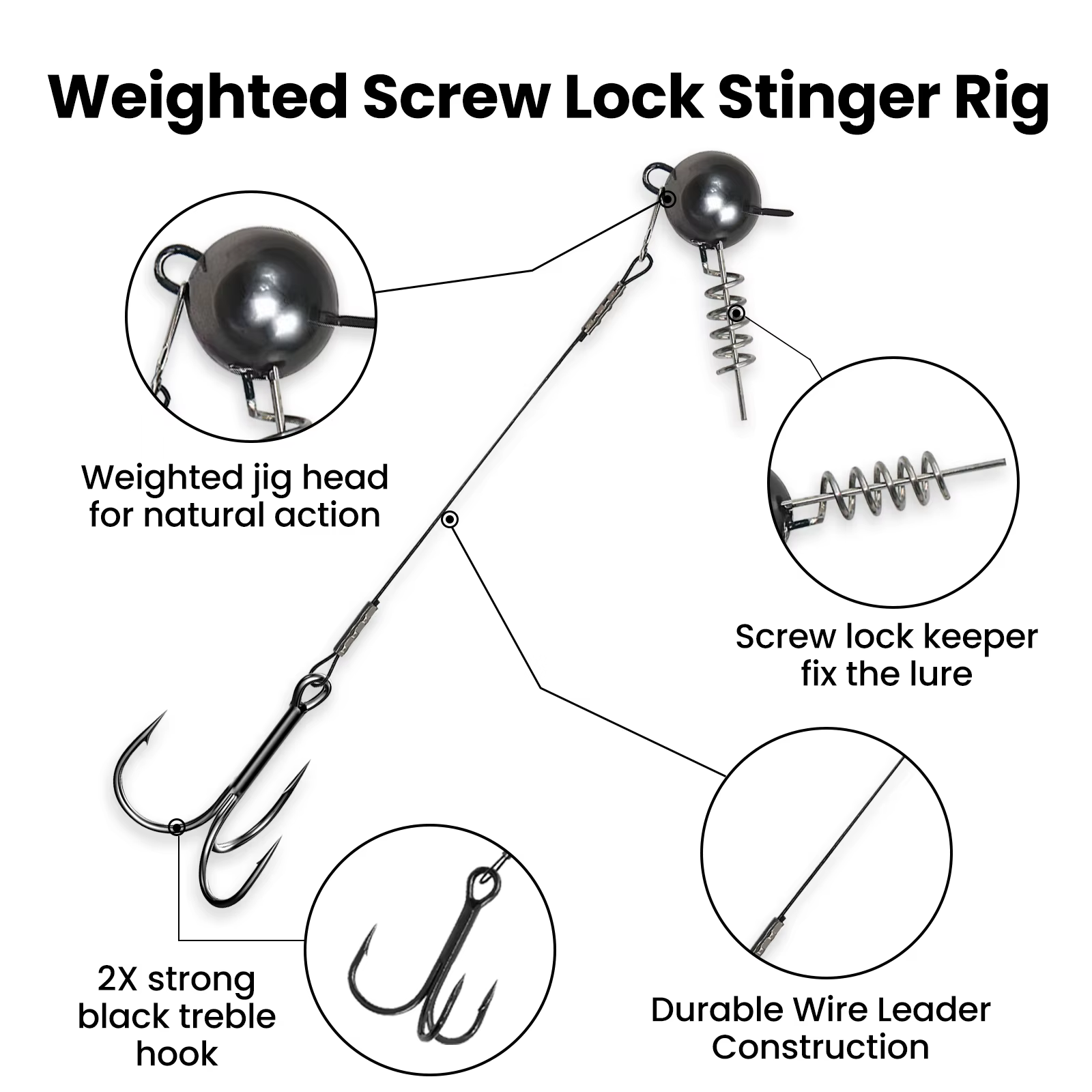 Stinger Pike 9KM – Screwball triple para swimbait de vinilo suave