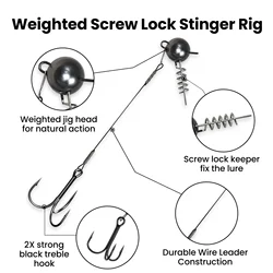 Stinger Pike 9KM – Screwball triple para swimbait de vinilo suave