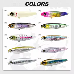 D1 Topwater 3DR Señuelo lápiz para lubina 80/100 mm reflectante