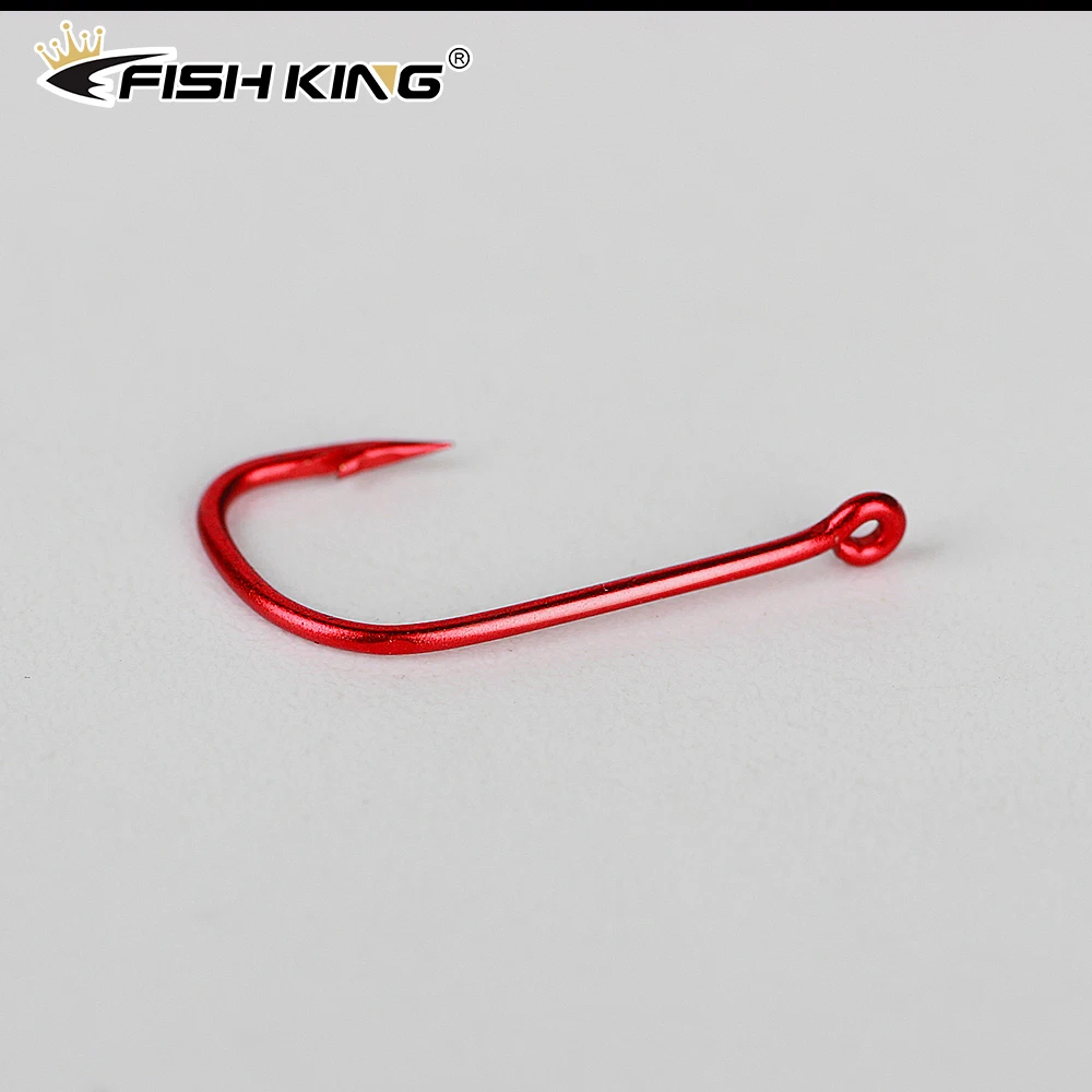 FISH KING Anzuelos Anillados Carpa – Soporte Cebo Rojo - imagen 5