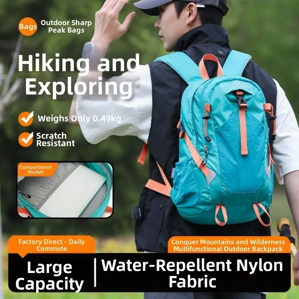 Mochila de senderismo con diseño reflectante