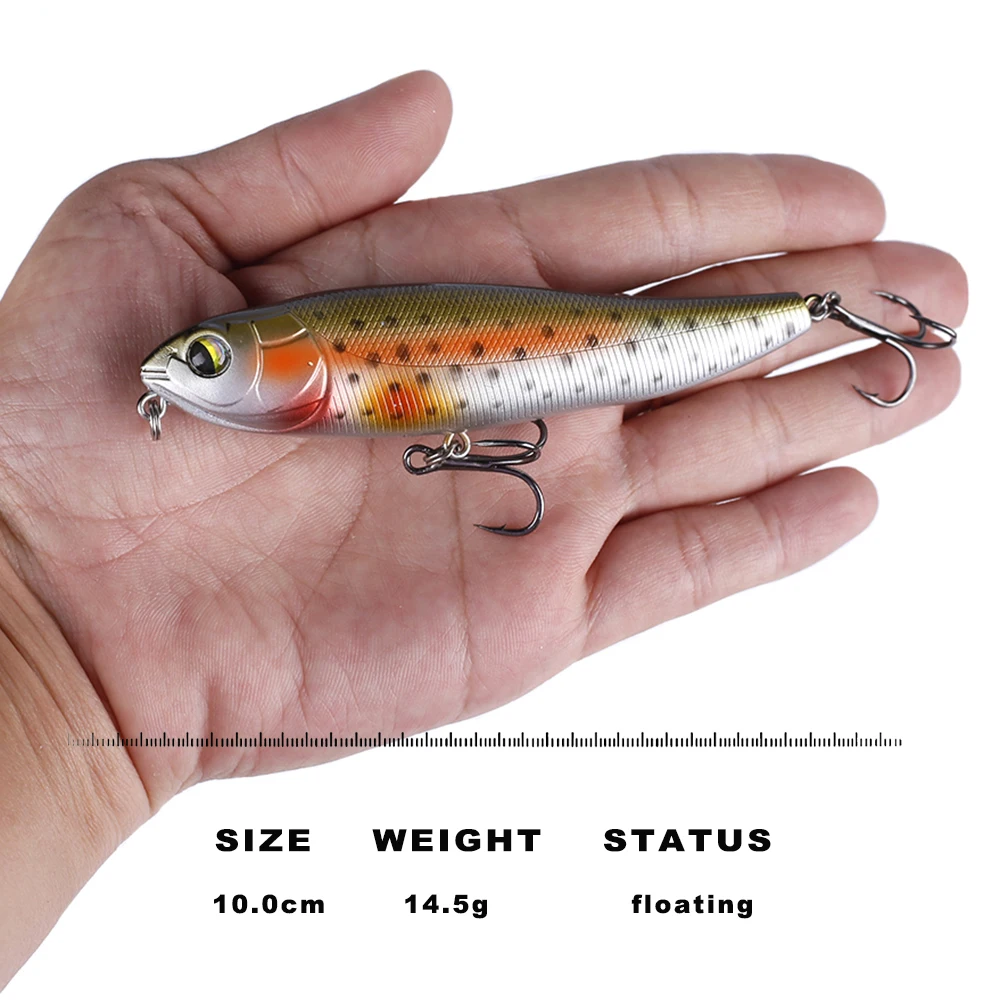 CCLTBA Señuelo lubina Topwater Pencil Bait Walking the Dog - imagen 4