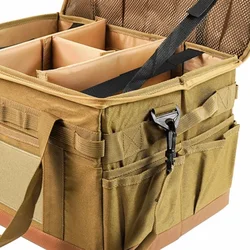 Bolsa rígida porta-utensilios con cierre cremallera y organizador