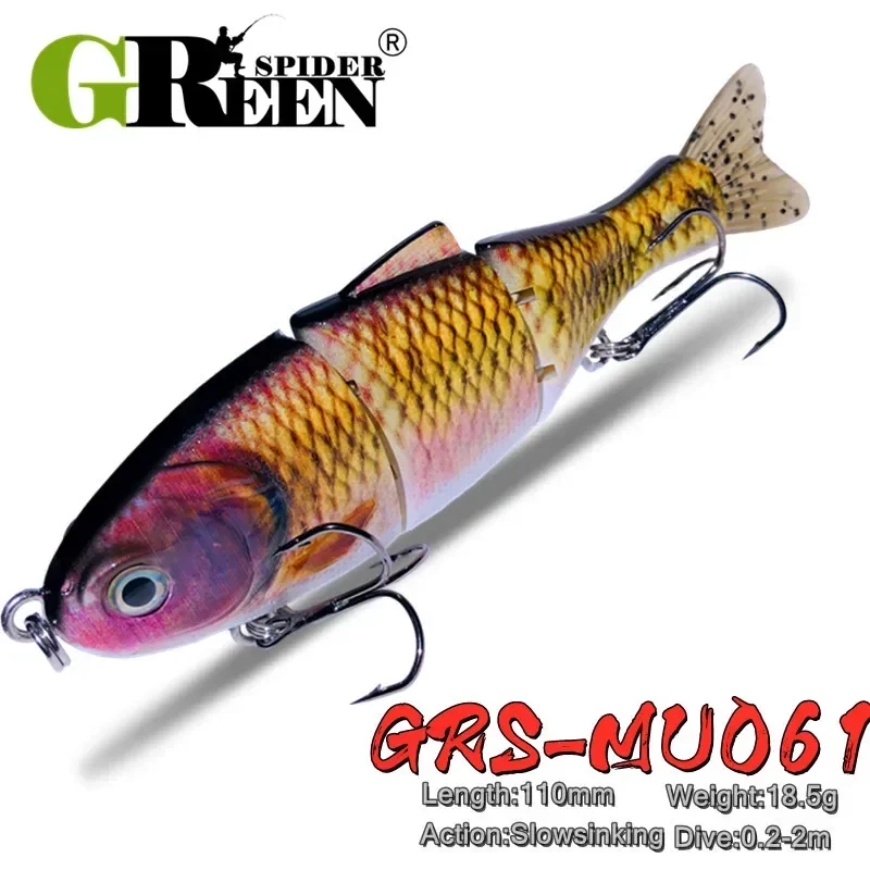 GREENSPIDER Swimbait multiarticulado de cuerpo duro para lucio - imagen 2