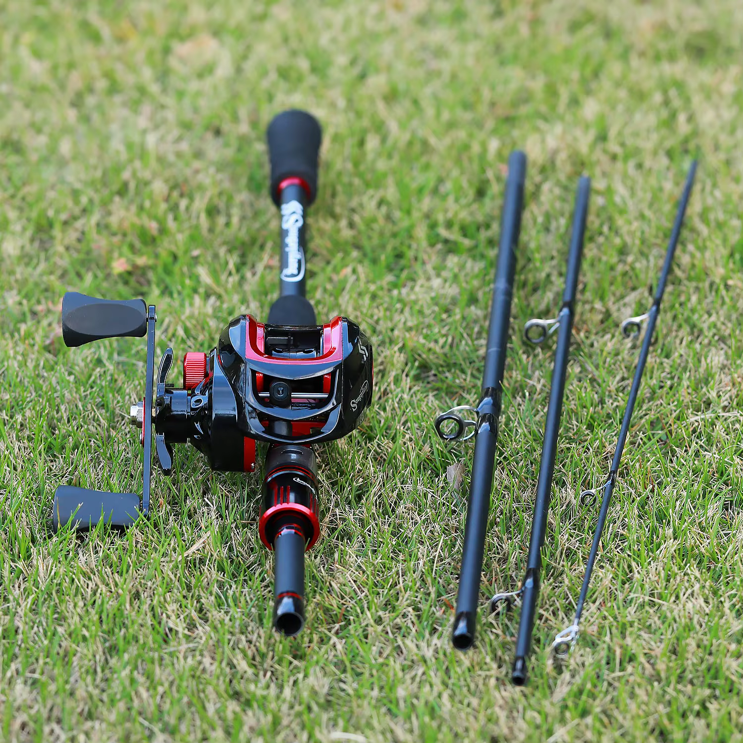 Combo pesca Sougayilang: caña de carbono, carrete 7.2:1, sedal y señuelo - imagen 5
