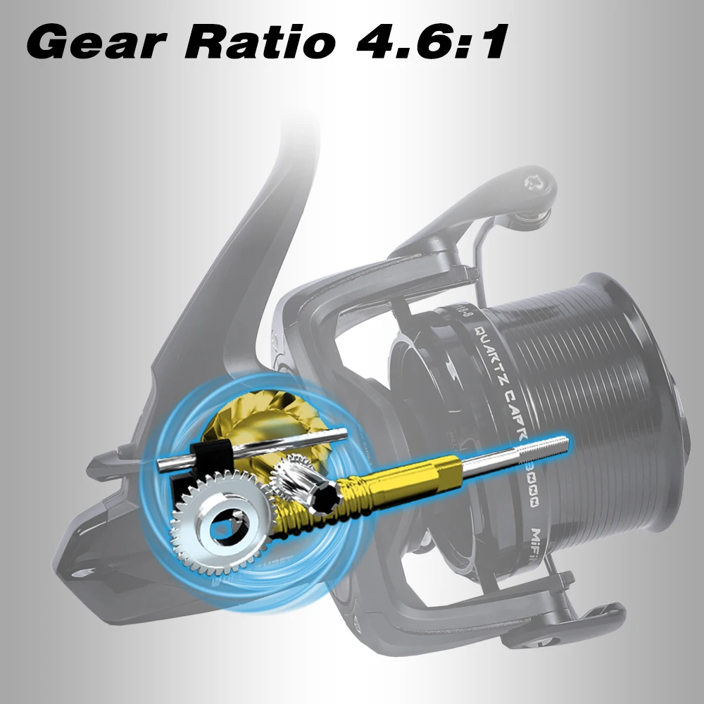 MIFINE Quartz CAPR Carrete de Pesca para Carpa – Alto Arrastre