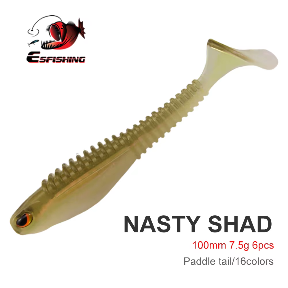ESFISHING Nasty Shad – Señuelo de silicona suave para spinning - imagen 2