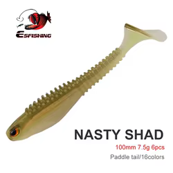 ESFISHING Nasty Shad – Señuelo de silicona suave para spinning