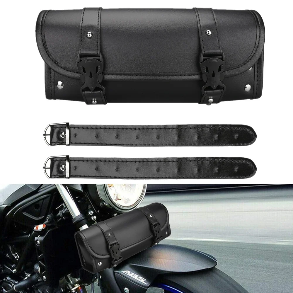 Alforjas Harley Sportster de cuero sintético para horquilla y trasero - imagen 2