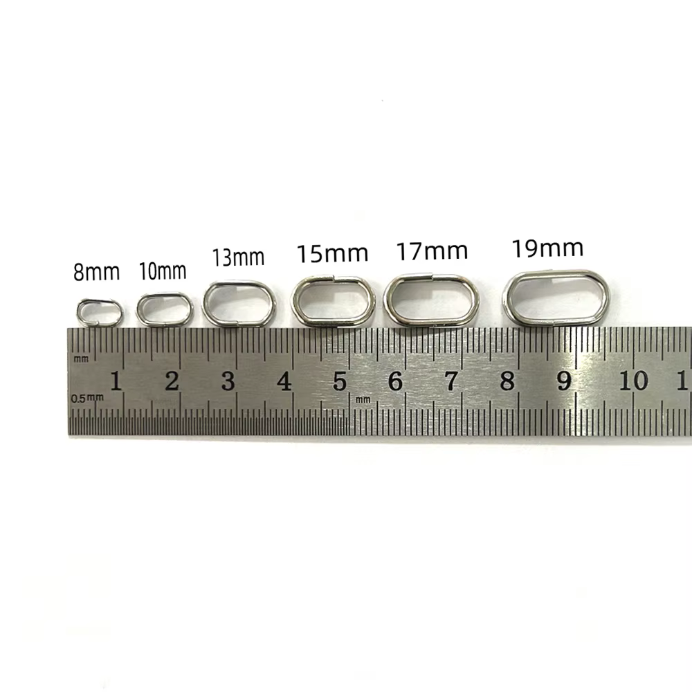 Señuelo ovalado para lucio con anillos giratorios acero inoxidable