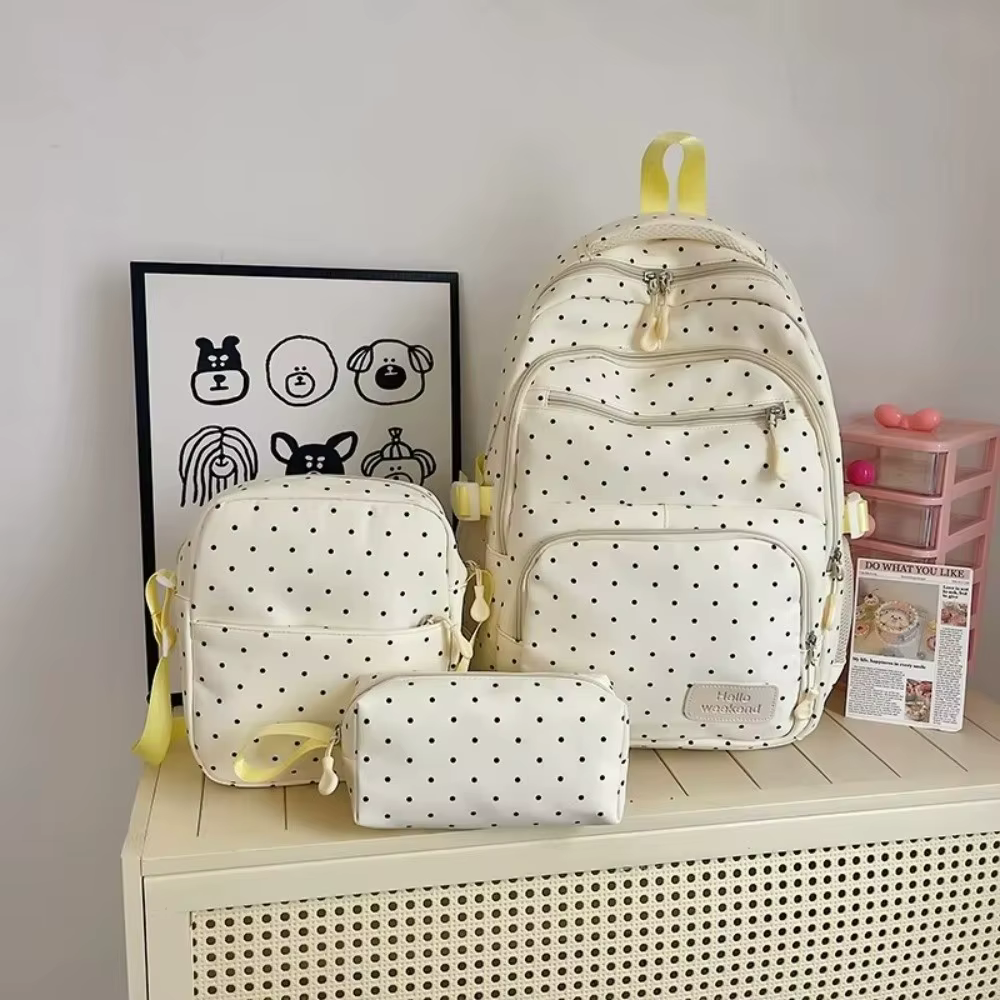 Mochila Escolar de Nylon para Niña con Compartimentos y Cremallera - imagen 3