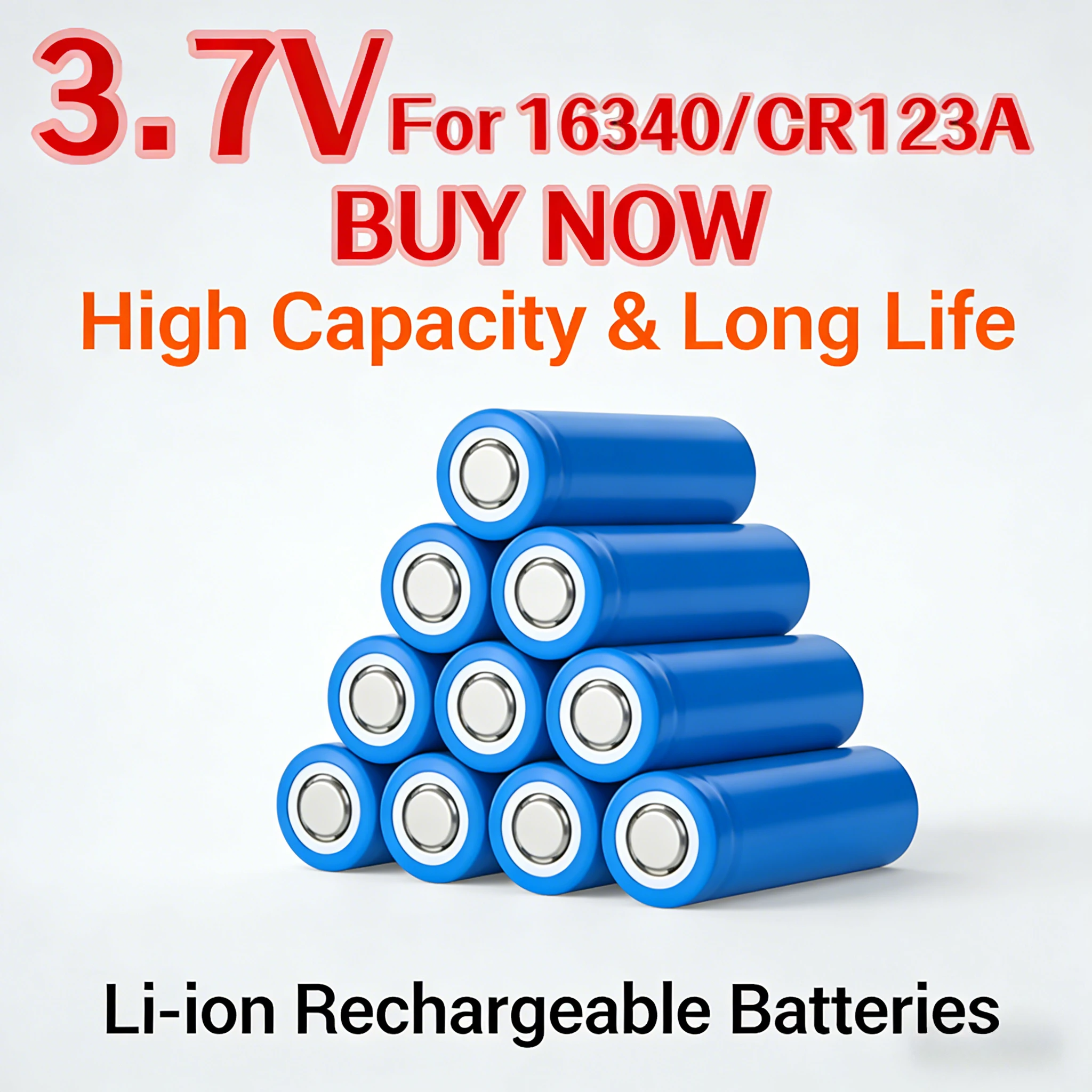 Baterías recargables 16340 CR123A koonenda